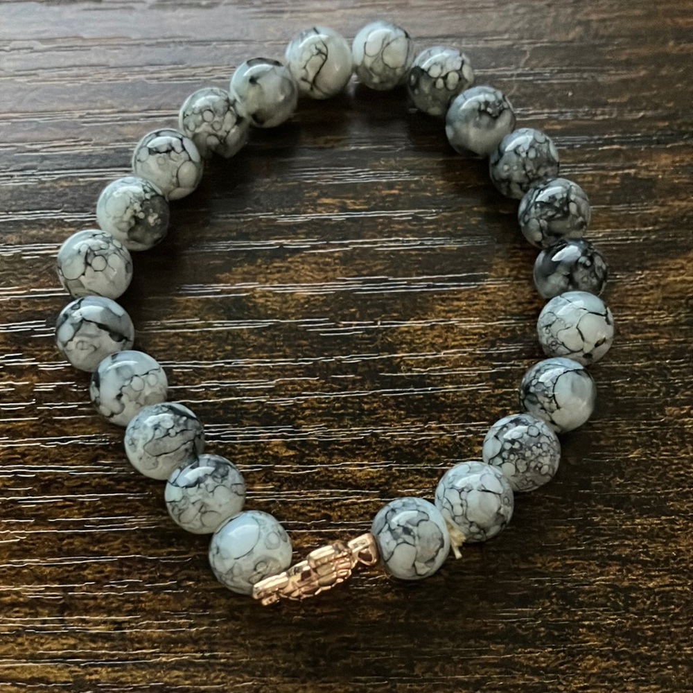 🟣 Pick 4 for $20 Turtle marble bead bracelet 🟣